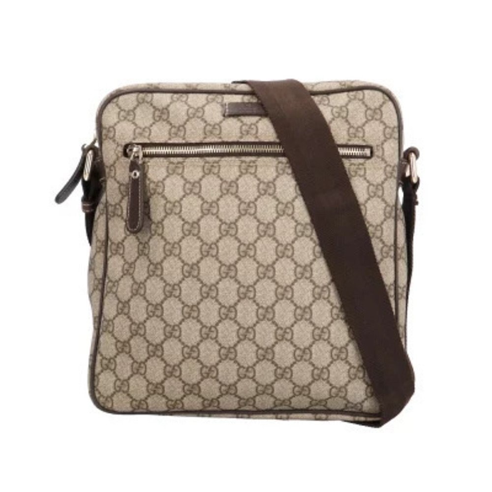 Gucci GG Supreme Shoulder Bag Canvas Beige Cream